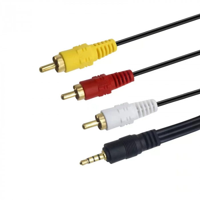 thumbnail image 2 of 3ft Black RCA Composite Cable - Premium Audio Video Cable For Home Theater & Entertainment Systems 2 of 14