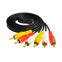 3RCA Male To 3RCA Cable Male AV Audio Video Cable 1.5M 3RCA Male To 3RCA Cable Male AV Audio Video Cable 1.5M