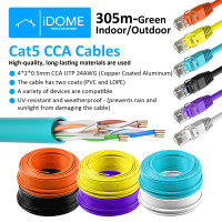 CAT5e UTP Networking Ethernet Data Cable (GREEN) CCA-300M