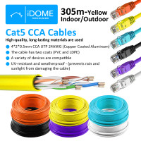 CAT5e UTP Networking Ethernet Data Cable (YELLOW) CCA-300M