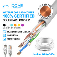 CAT6 UTP Solid Copper Networking Ethernet Data Cable (WHITE) 300M