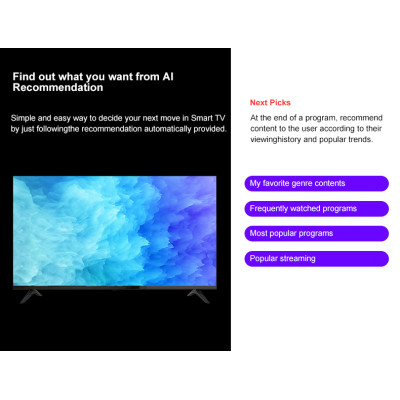 iDOME 43" LED SMART TV HD Ready 3xHDMI 2xUSB WIFI FREEVIEW T2 ANDROID 13 220v UK Additional image #1 for iDOME 43" LED SMART TV HD Ready 3xHDMI 2xUSB WIFI FREEVIEW T2 ANDROID 13 220v UK